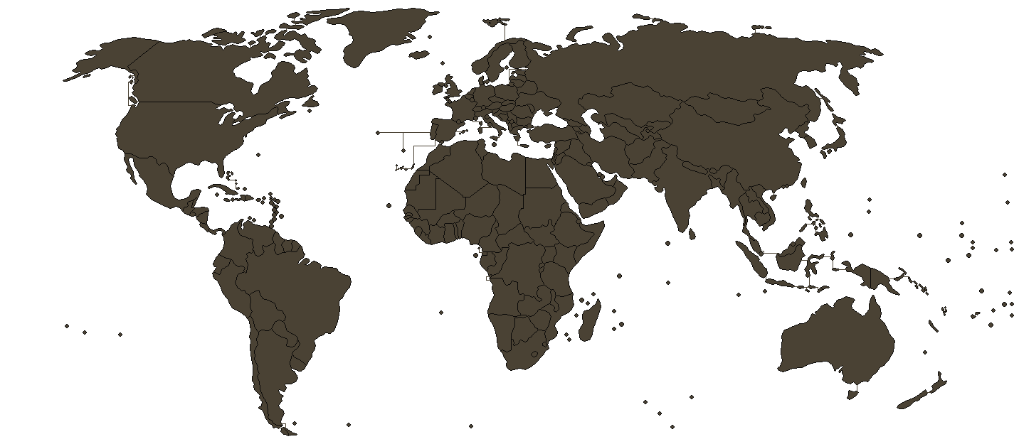 World map of fans